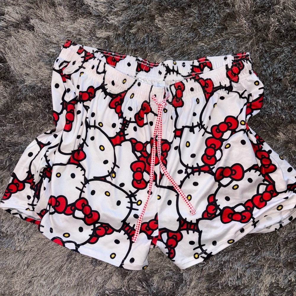 Hello Kitty Red and White Sleep Shorts